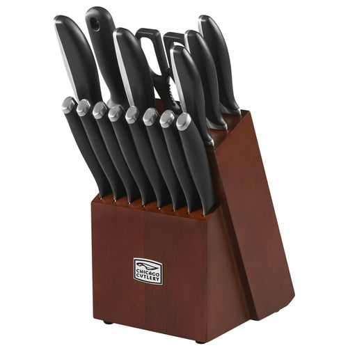 Chicago Cutlery Avondale 16-Piece Kitchen Knife Set with Wood Block EasyOptionXY LLC