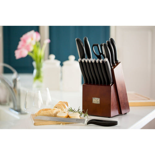 Chicago Cutlery Avondale 16-Piece Kitchen Knife Set with Wood Block EasyOptionXY LLC