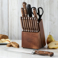 Chicago Cutlery Precision Cut 15-Piece Kitchen Knife Set with Wood Block, Kitchen Shears, and Sharpening Steel EasyOptionXY LLC