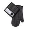 Thyme & Table 2-Piece Set Oven Mitt & Pot Holder, Black & White Print EasyOptionXY LLC