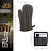 Thyme & Table 2-Piece Set Oven Mitt & Pot Holder, Black & White Print EasyOptionXY LLC