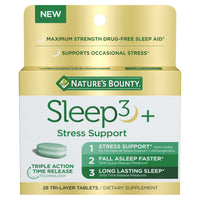 Nature's Bounty Sleep3 + Stress Support; 10 mg; 28 Count EasyOptionXY LLC