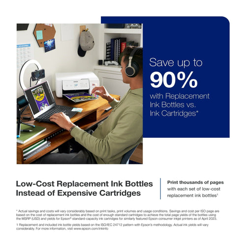 Epson EcoTank ET-2800 Wireless Color All-in-One Cartridge-Free Supertank Printer with Scan and Copy ? The Ideal Basic Home Printer - White EasyOptionXY LLC