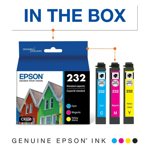 EPSON 232 Claria Ink Standard Capacity Color Combo Pack (T232520-S) Works with WorkForce WF-2930, WF-2950, Expression XP-4200, XP-4205 EasyOptionXY LLC