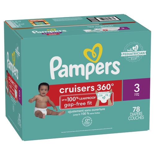 Pampers Cruisers 360 Fit Diapers Size 3, 168 Count EasyOptionXY LLC