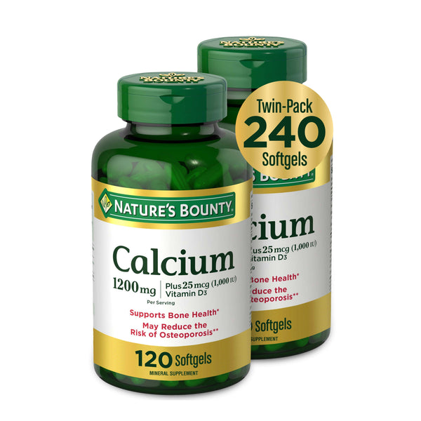 Nature's Bounty Calcium Supplement + 1000 IU Vitamin D3; 120 Count EasyOptionXY LLC