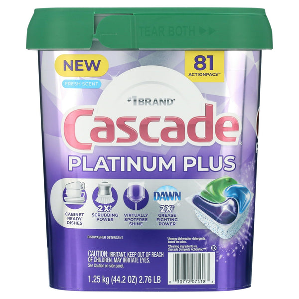 Cascade Platinum Plus ActionPacs Dishwasher Detergent Pods Fresh Scent (81 Ct) EasyOptionXY LLC