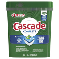Cascade Complete ActionPacs Dishwasher Detergent, Fresh Scent, 63 Ct EasyOptionXY LLC