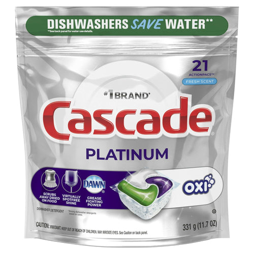 Cascade Pacs Dishwasher Detergents, Fresh Scent, 11.7 Ounce, 21 Count EasyOptionXY LLC