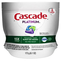 Cascade Platinum Dishwasher Detergent ActionPacs, Fresh, 11 Count EasyOptionXY LLC