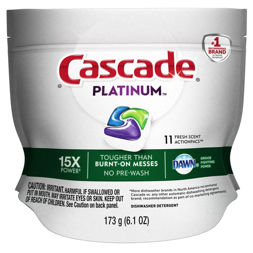 Cascade Platinum Dishwasher Detergent ActionPacs, Fresh, 11 Count EasyOptionXY LLC
