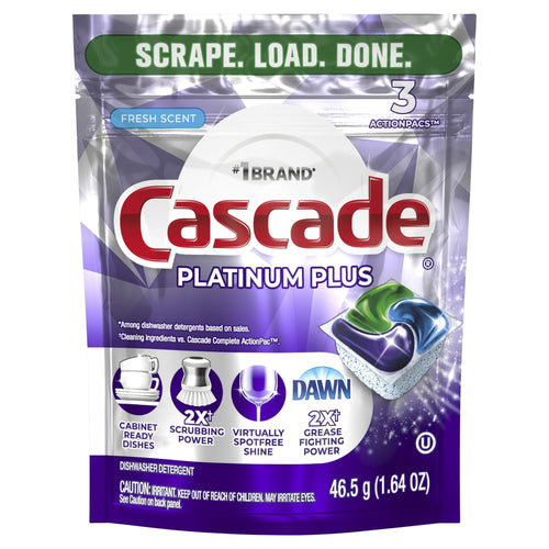 Cascade Platinum Plus Dishwasher Detergent Pods, Fresh, 3 Count EasyOptionXY LLC