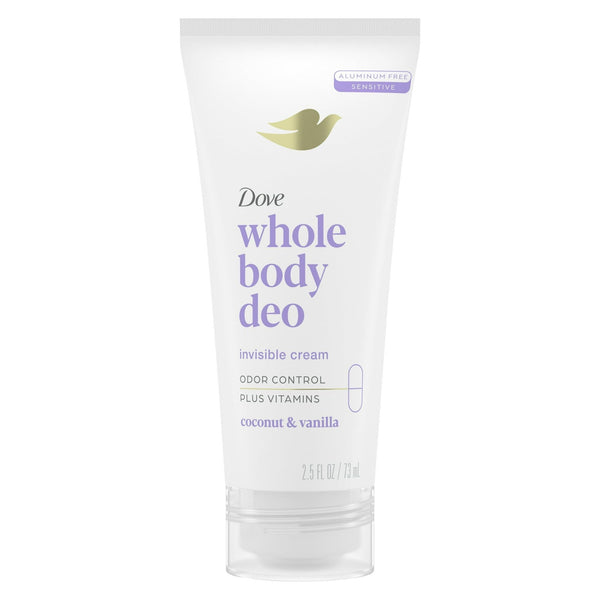Dove Whole Body Women's Deodorant Invisible Cream Coconut & Vanilla Aluminum Free, 2.5 oz EasyOptionXY LLC