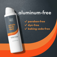 Dove Men +Care Whole Body Deo Spray Men's Deodorant, Shea Butter & Cedar 4.0 oz EasyOptionXY LLC