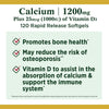 Nature's Bounty Calcium + Vitamin D3 Softgels; 1200 mg; 120 Count EasyOptionXY LLC