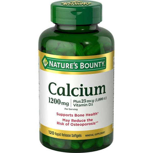 Nature's Bounty Calcium + Vitamin D3 Softgels; 1200 mg; 120 Count EasyOptionXY LLC