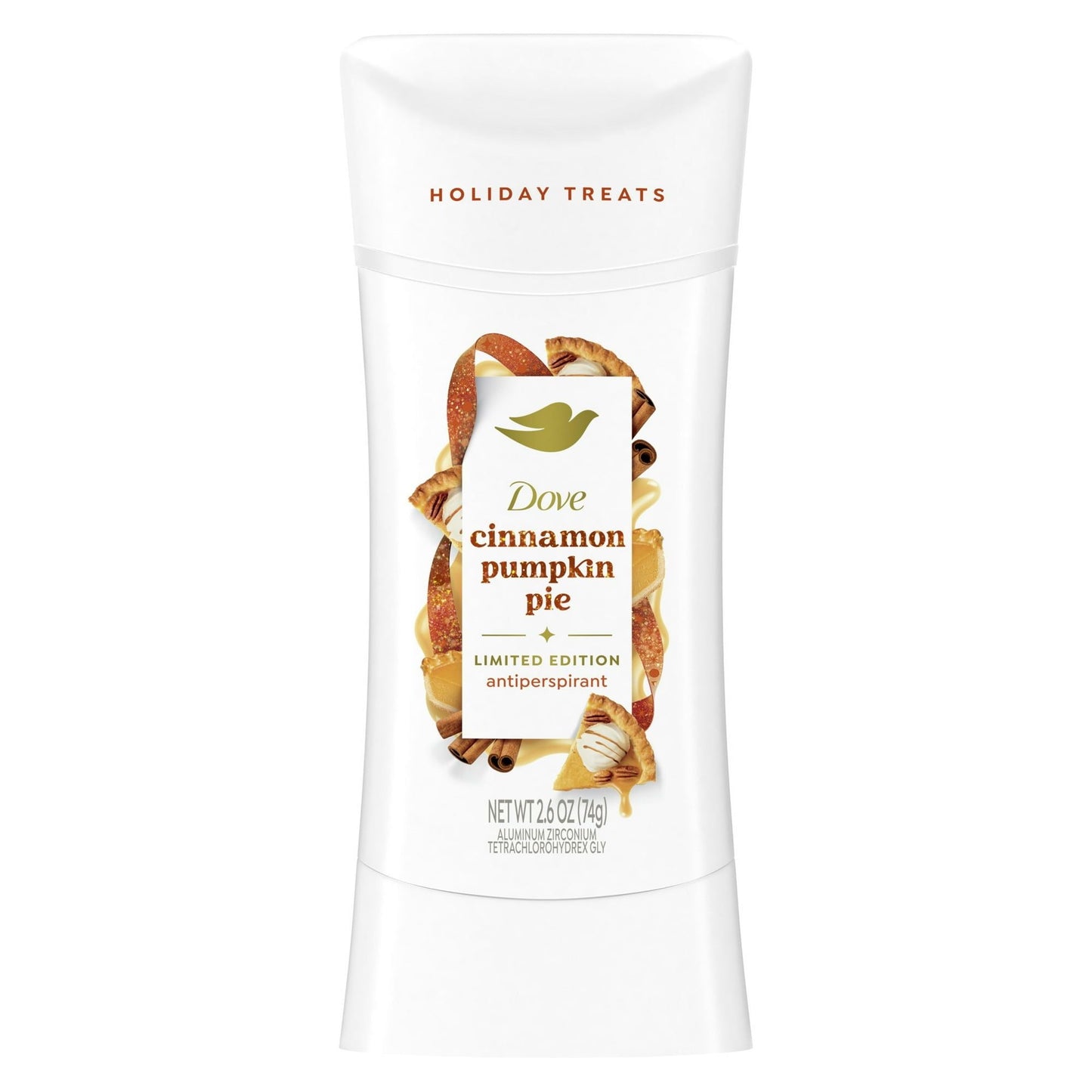 Dove Holiday Treats Women's Antiperspirant Deodorant Stick Cinnamon Pumpkin Pie, 2.6 oz EasyOptionXY LLC