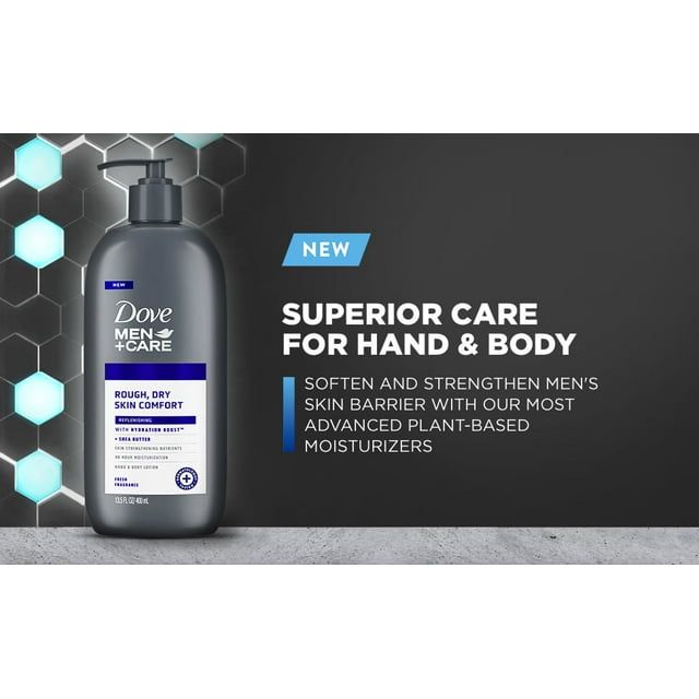 Dove Men+Care Skin Comfort Non Greasy Women's Hand & Body Lotion Dry Skin, Fresh, 13.5 oz EasyOptionXY LLC