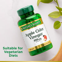 Nature's Bounty Apple Cider Vinegar Supplement; 480 mg; 200 Tablets EasyOptionXY LLC