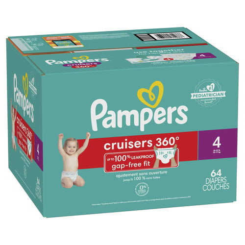 Pampers Cruisers 360 Fit Diapers, Active Comfort, Size 4, 64 Count EasyOptionXY LLC