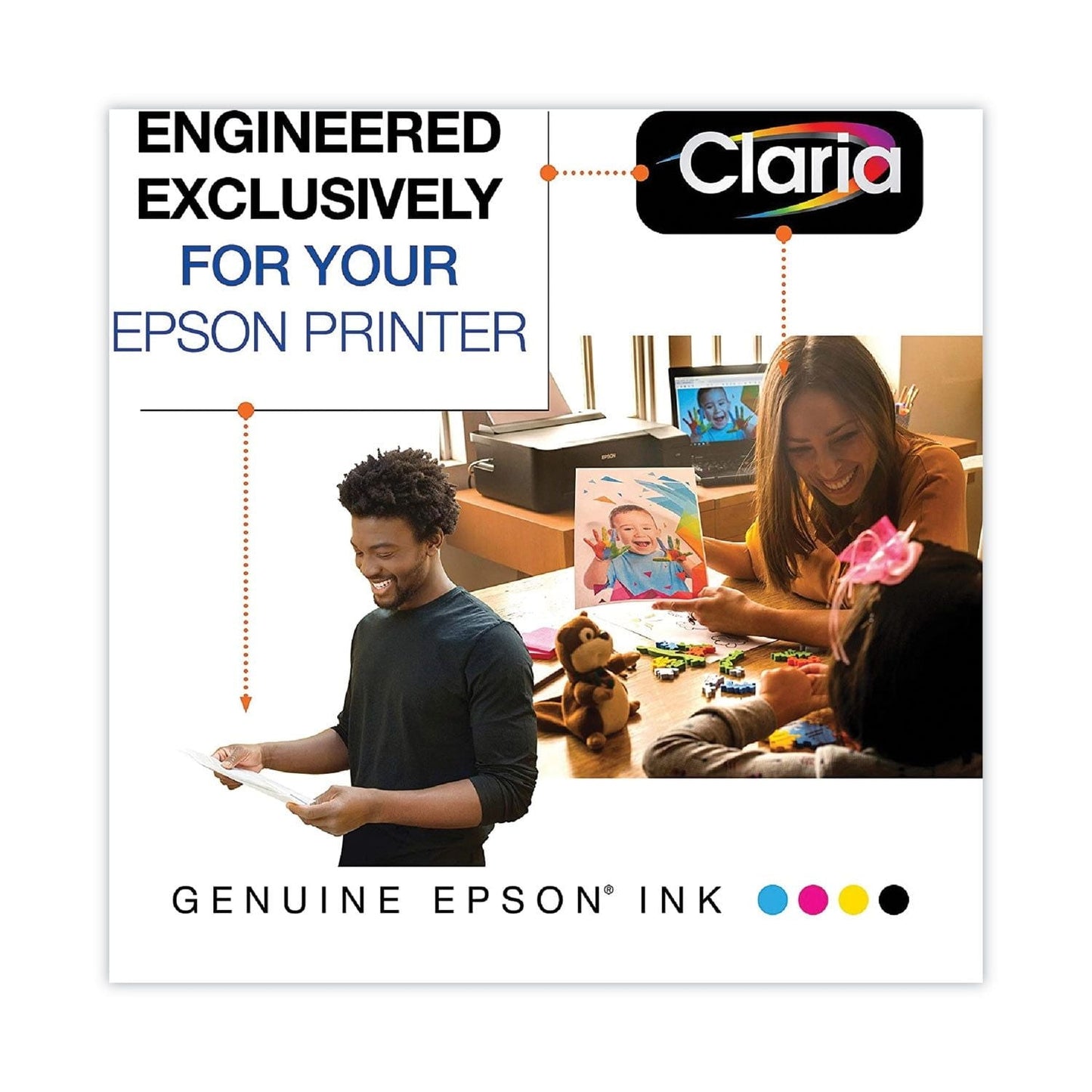 Epson T222120BCS (T222) Claria Ink, 165 Page-Yield, Black/Cyan/Magenta/Yellow EasyOptionXY LLC