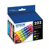 Epson T222120BCS (T222) Claria Ink, 165 Page-Yield, Black/Cyan/Magenta/Yellow EasyOptionXY LLC