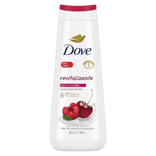 Dove Revitalizante Long Lasting Gentle Women's Body Wash, Cherry and Chia Milk, 20 fl oz EasyOptionXY LLC