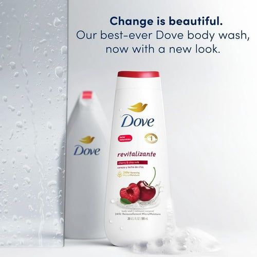 Dove Revitalizante Long Lasting Gentle Women's Body Wash, Cherry and Chia Milk, 20 fl oz EasyOptionXY LLC