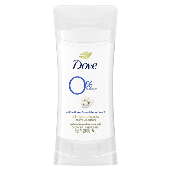 Dove 0% Aluminum Women's Deodorant Stick, Cotton Flower and Sandalwood, 2.6 oz EasyOptionXY LLC