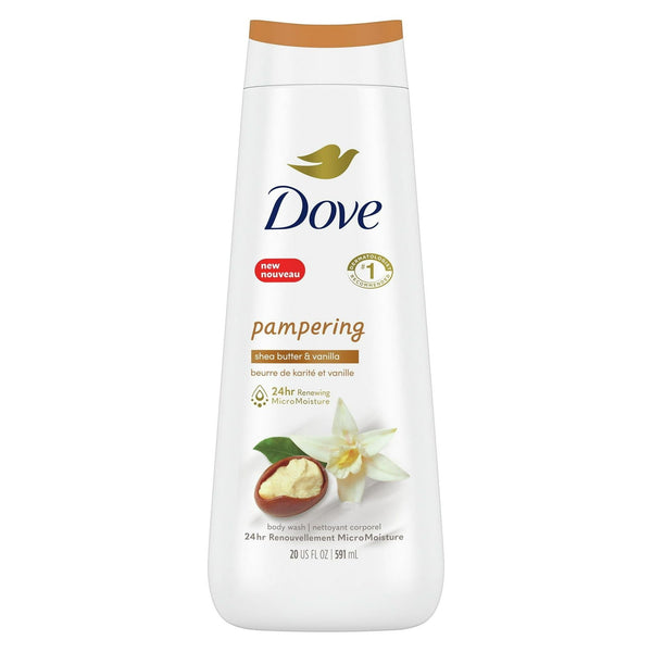 Dove Pampering Long Lasting Gentle Women's Body Wash All Skin Type, Shea Butter & Vanilla, 20 fl oz EasyOptionXY LLC