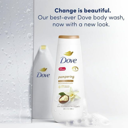 Dove Pampering Long Lasting Gentle Women's Body Wash All Skin Type, Shea Butter & Vanilla, 20 fl oz EasyOptionXY LLC