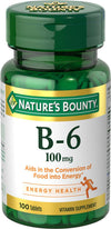 Nature's Bounty Vitamin B-6 Tablets; 100 mg; 100 Count EasyOptionXY LLC