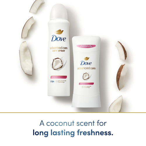 Dove Advanced Care Long Lasting Women's Antiperspirant Deodorant Dry Spray, Caring Coconut, 3.8 oz EasyOptionXY LLC