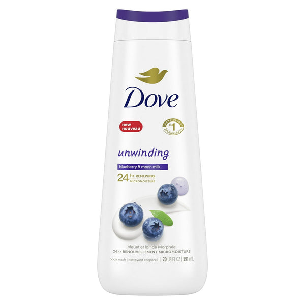 Dove Moisturizing Gentle Body Wash All Skin Type, Blueberry & Moon Milk, 20 oz EasyOptionXY LLC