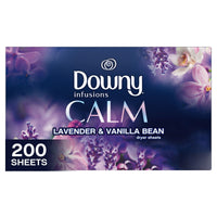 Downy Infusions Dryer Sheets, Calm, Lavender & Vanilla Bean, 200 Ct EasyOptionXY LLC