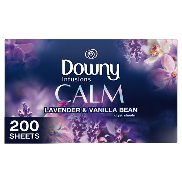 Downy Infusions Dryer Sheets, Calm, Lavender & Vanilla Bean, 200 Ct EasyOptionXY LLC