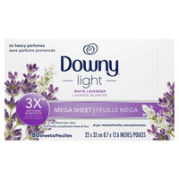 Downy Light Mega Dryer Sheets, White Lavender, 80 Count EasyOptionXY LLC