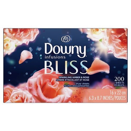 Downy Infusions Dryer Sheets, Bliss, Sparkling Amber & Rose, 200 Ct EasyOptionXY LLC
