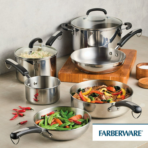 Farberware Brilliance 10-Piece Cookware Set EasyOptionXY LLC