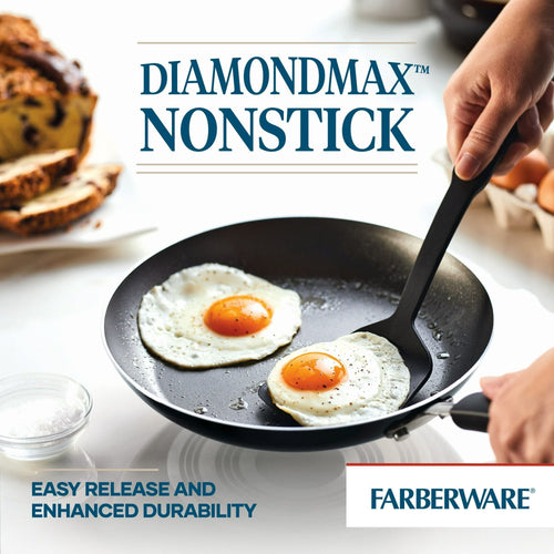 Farberware 3 Piece Easy Clean Aluminum Non-Stick Frying Pan, Fry Pan, Skillet Set, Black EasyOptionXY LLC