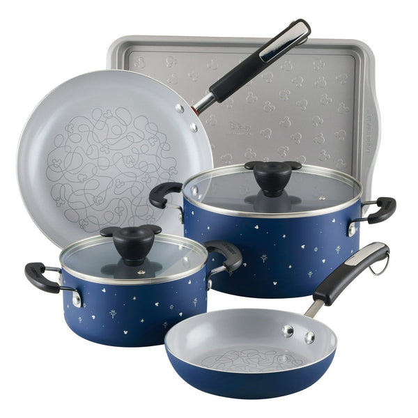 Farberware Disney 7 Piece Ceramic Nonstick Cookware Set, Blue EasyOptionXY LLC