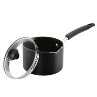 Farberware 3-Quart Aluminum Non-Stick Straining Saucepan With Lid, Black EasyOptionXY LLC