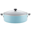 Farberware 14" Easy Clean Nonstick Family Pan, Jumbo Cooker with Lid, Aqua EasyOptionXY LLC