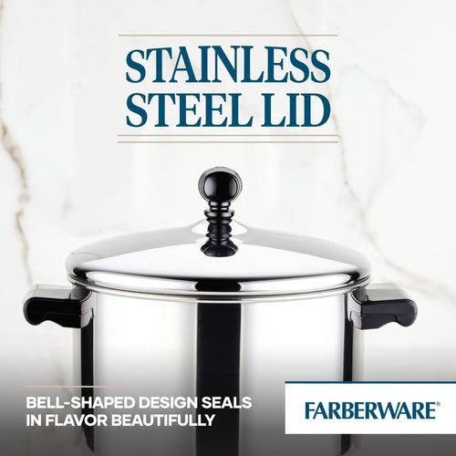 Farberware Classic Series Stainless Steel Saucepot with Lid, 4-Quart, Silver EasyOptionXY LLC