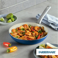 NEW Farberware Vibrance 10 inch Ceramic Frying Pan, Blue EasyOptionXY LLC