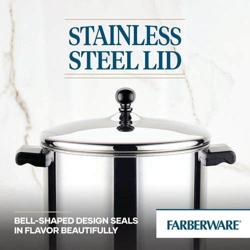 Farberware 8-Quart Classic Series Stainless Steel Stockpot with Lid, Silver EasyOptionXY LLC