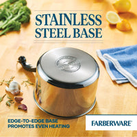 Farberware 3-Quart Classic Series Stainless Steel Saucepan with lid, Silver EasyOptionXY LLC