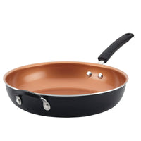 Farberware 12.5" Easy Clean Pro Non-Stick Skillet with Helper Handle, Black EasyOptionXY LLC