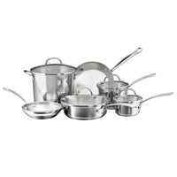 Farberware Millennium 10 Piece Stainless Steel Pots and Pans, Silver EasyOptionXY LLC