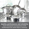 Farberware Millennium 10 Piece Stainless Steel Pots and Pans, Silver EasyOptionXY LLC